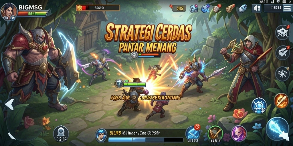 Tampilan gameplay BIGMSG yang intens dan strategis.