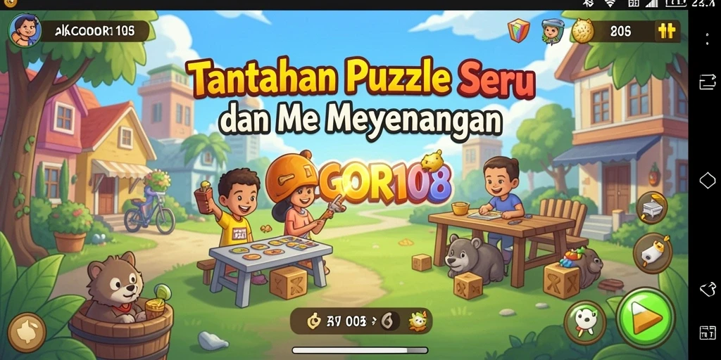 Screenshot GACOR108 menampilkan gameplay Puzzle yang menantang.