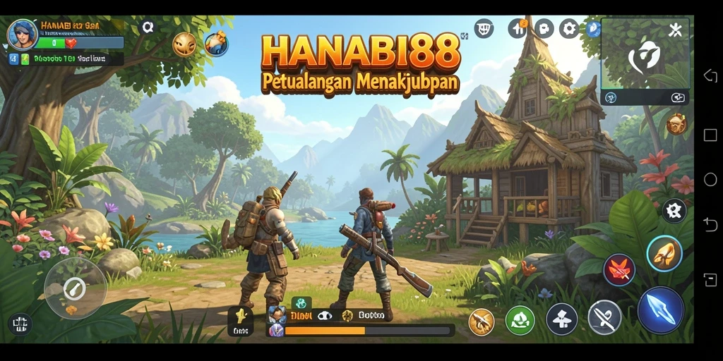 Tampilan menakjubkan dari gameplay HANABI88 yang menampilkan dunia terbuka.