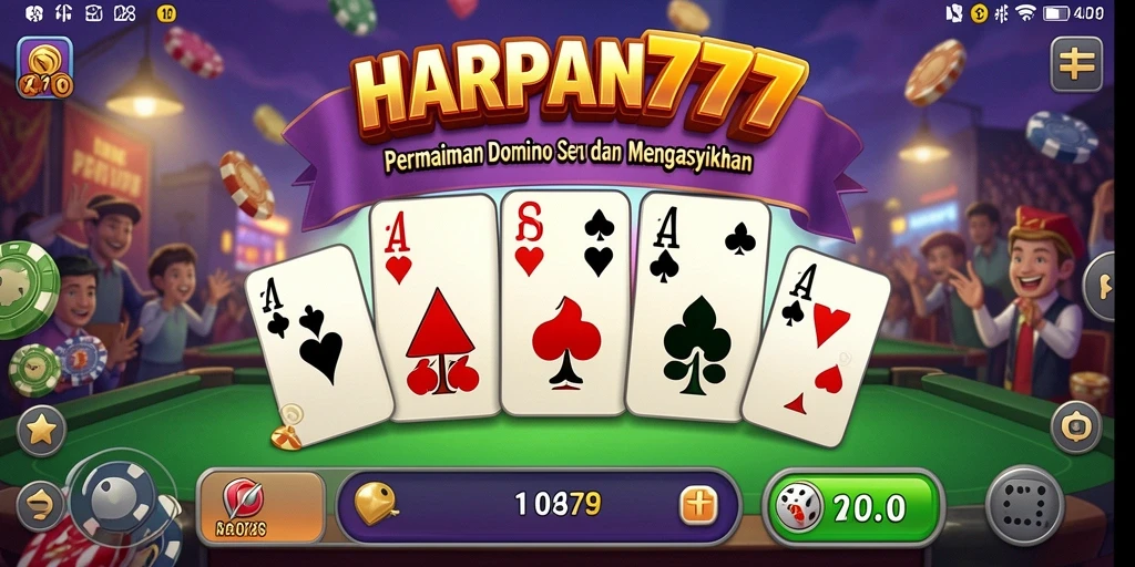 Screenshot gameplay dari HARAPAN777 menunjukkan keseruan bermain Domino.