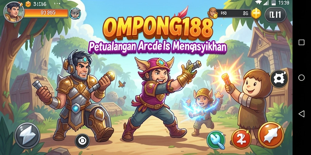 Tangkapan layar OMPONG188 menampilkan aksi seru dalam gameplay Arcade.