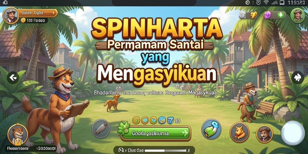 Tampilan gameplay menarik dan penuh warna dari SPINHARTA.